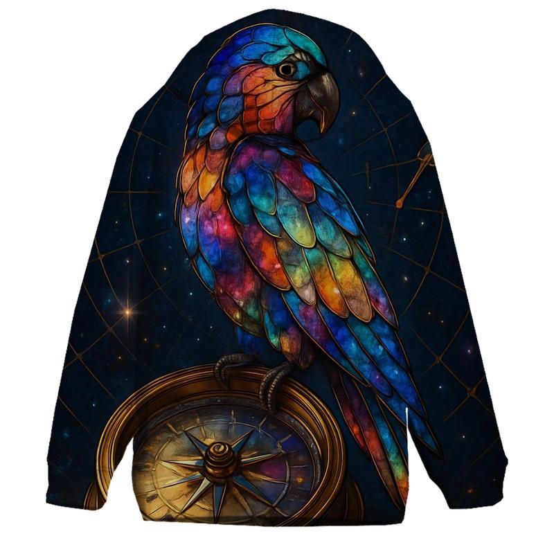 Glass Nebula Parrot pullover hoodies
