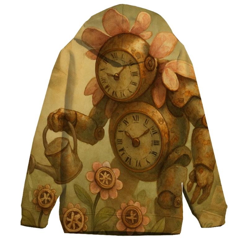 Clockwork Garden Golem zip-up hoodies