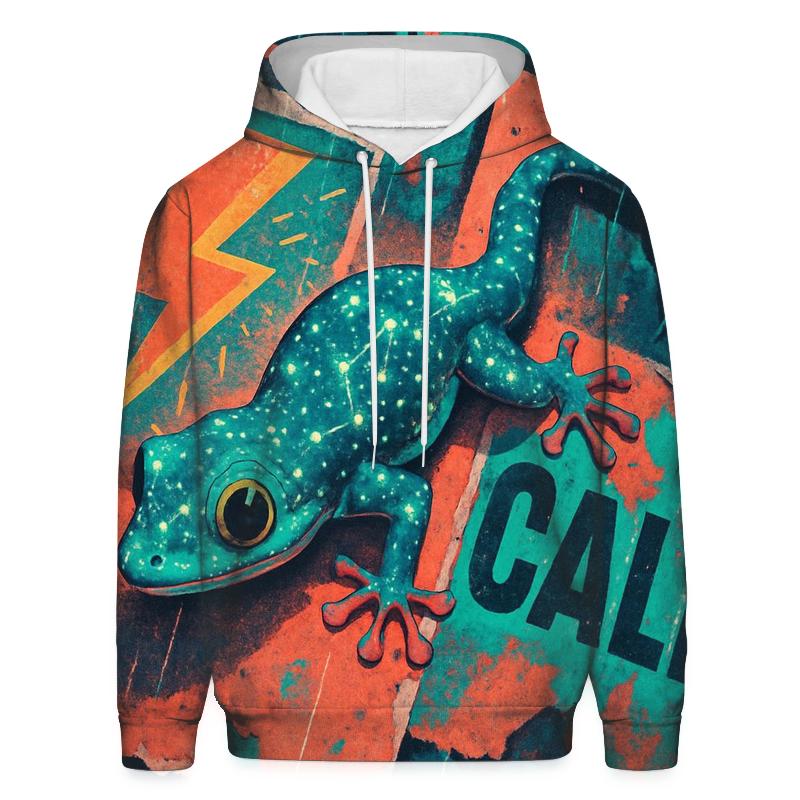 Shimmering Alley Gecko lightweight hoodies