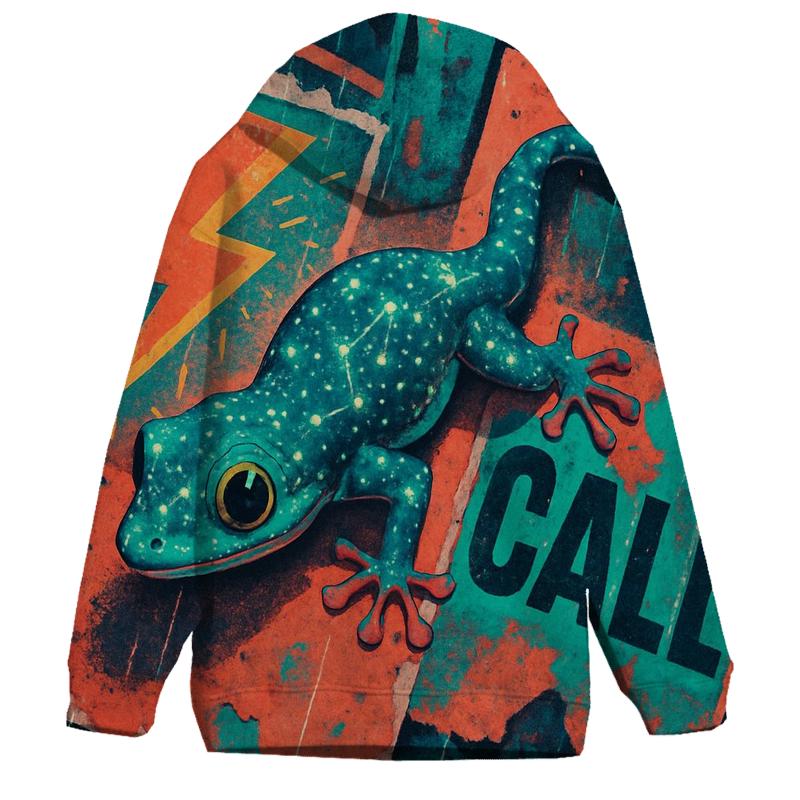 Shimmering Alley Gecko lightweight hoodies