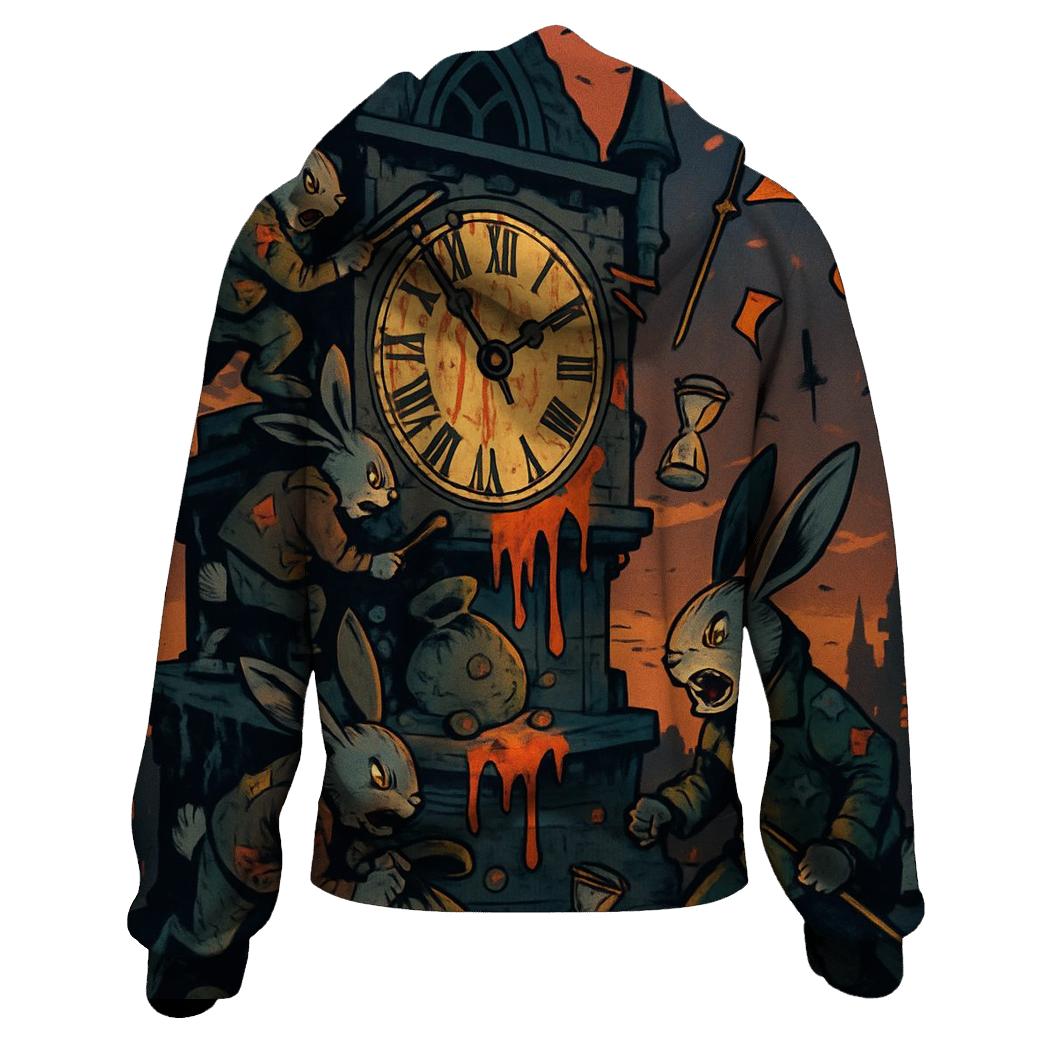 Clocktower Rabbit Riot zip-up hoodies