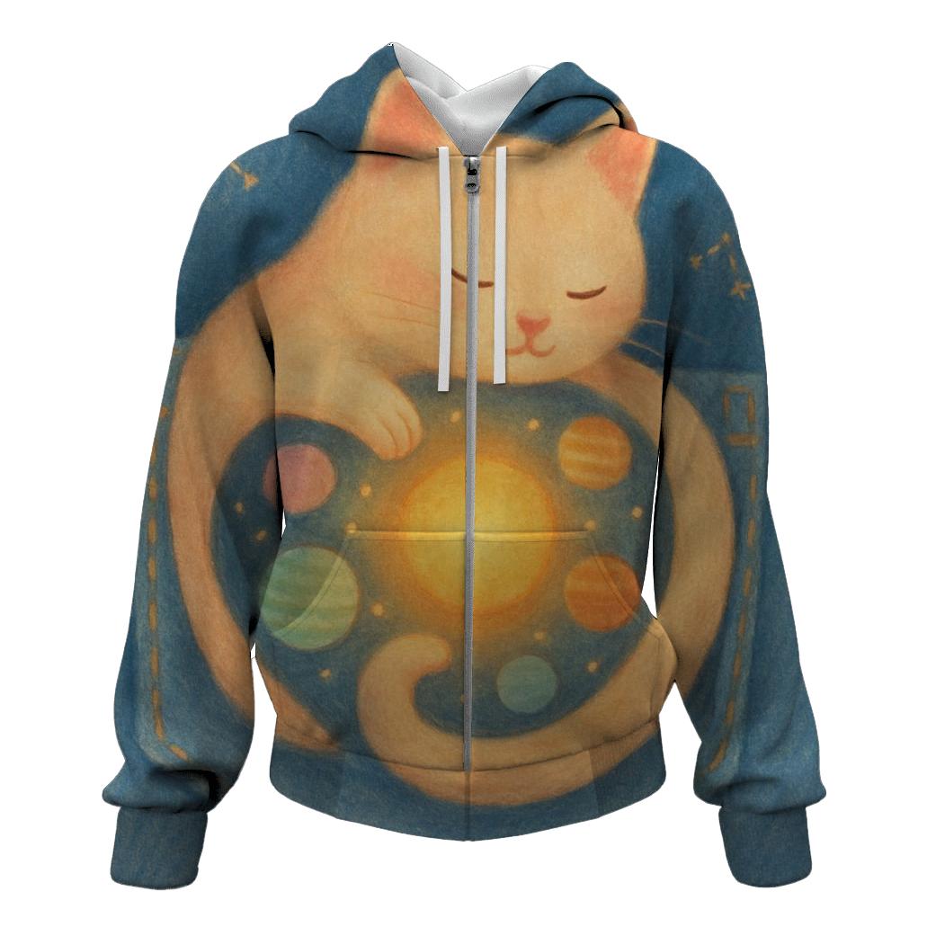 Pocket Universe Cat premium hoodies