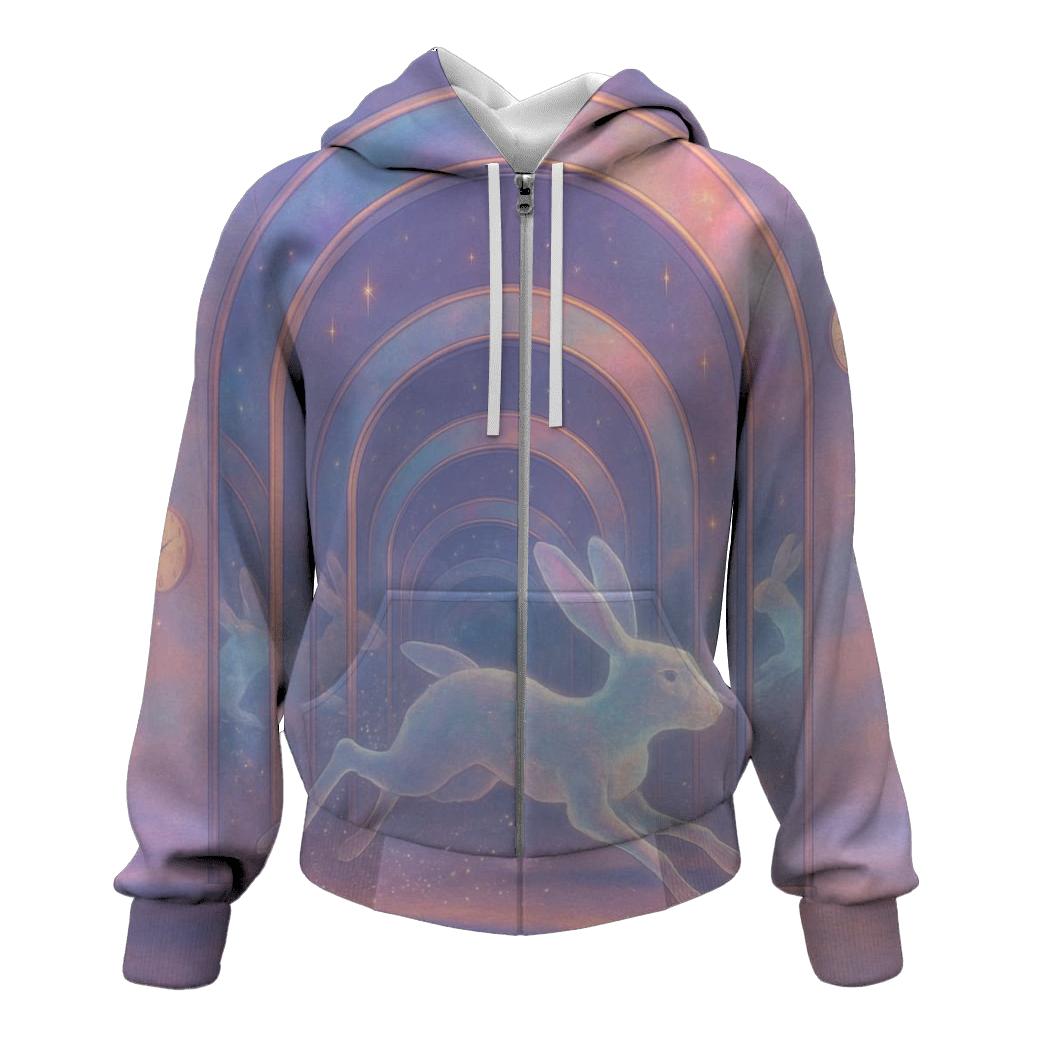 Echoing Glass Hare designer hoodies