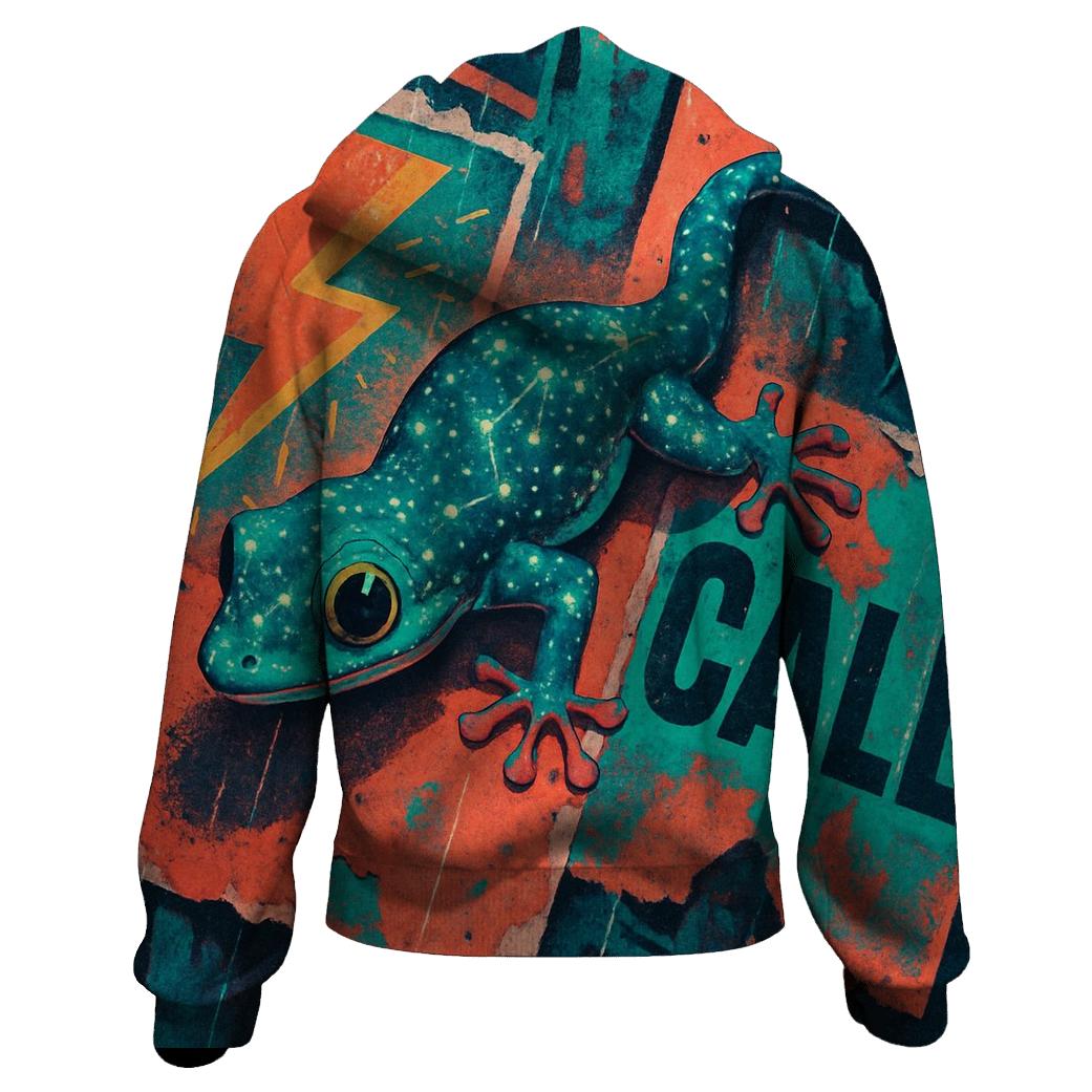Shimmering Alley Gecko premium hoodies