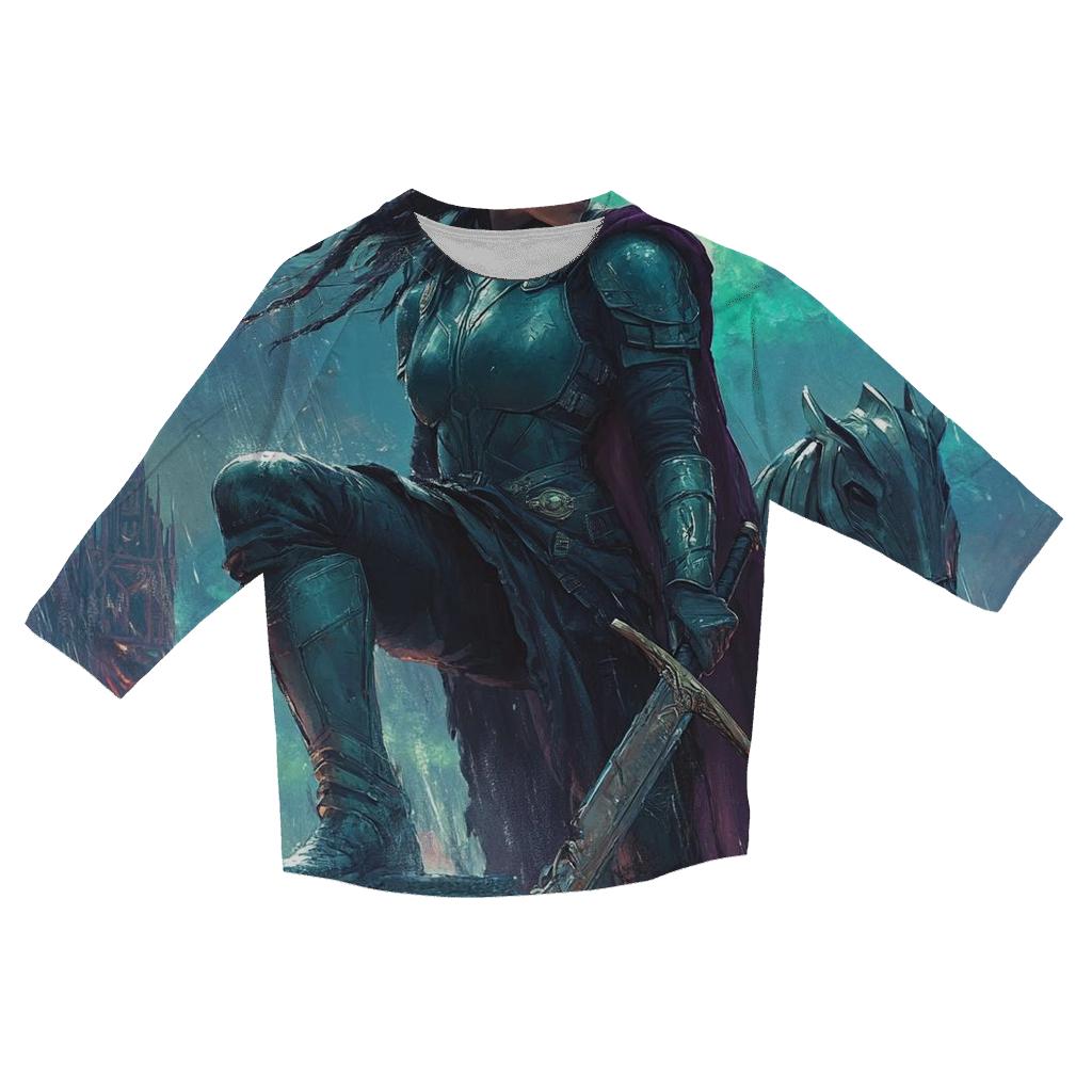 Tessa Thompson: Valkyries Reforged Under Celestial Storms designer 3/4 sleeve blouses