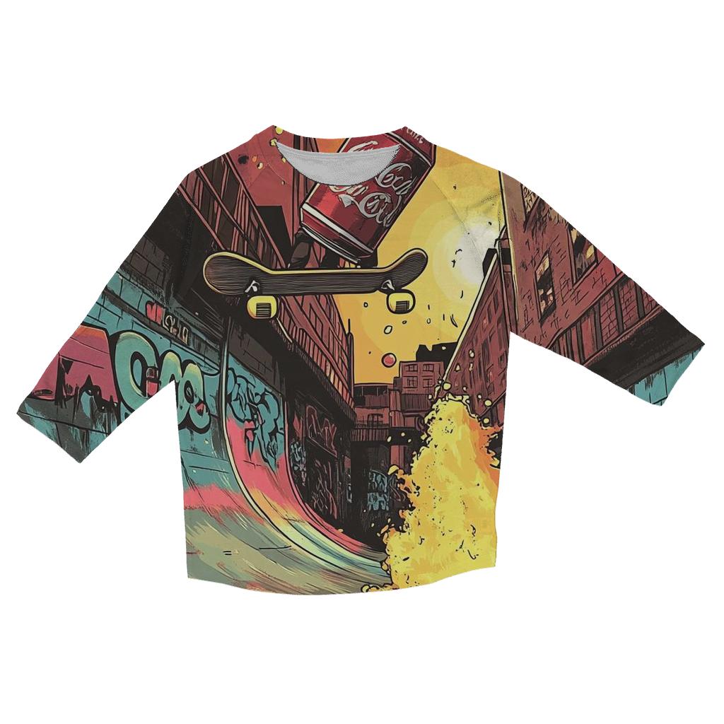 Skateboard Soda Squad stylish quarter sleeve tops