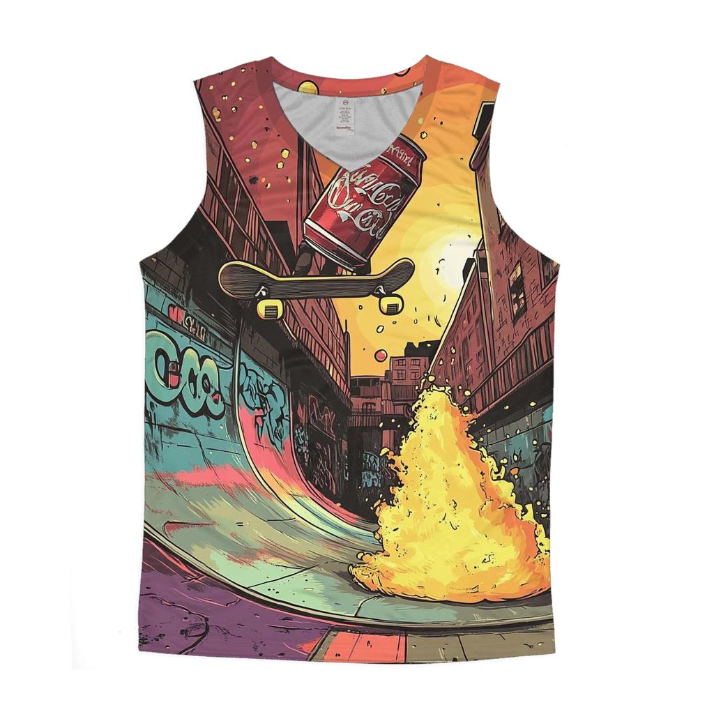 Skateboard Soda Squad personalized athletic tanks