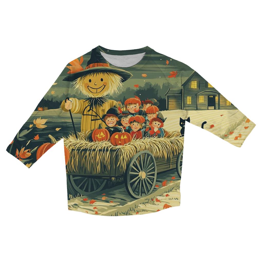 Harvest Hayride In Spooky designer 3/4 sleeve blouses