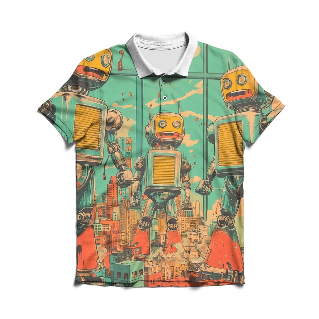 Robot Toybox Mutiny custom polo shirts