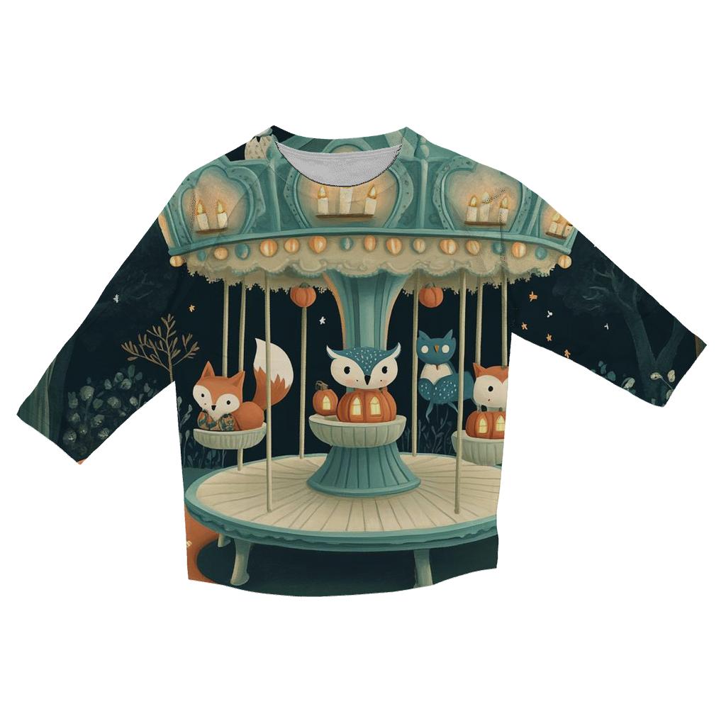Candlelight Carousel Spooky Edition designer 3/4 sleeve blouses