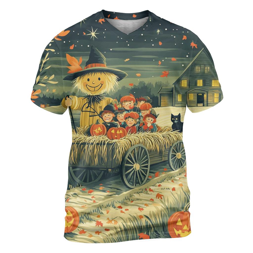 Harvest Hayride In Spooky custom all-over print shirts