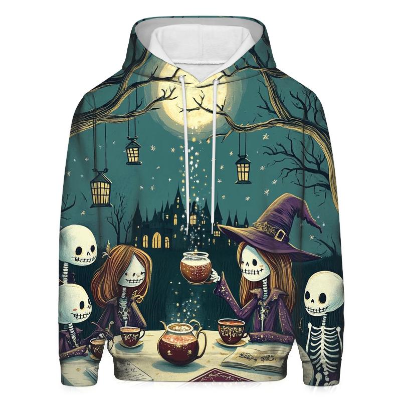 Midnight Spell With Haunted Tea Party graphic hoodies