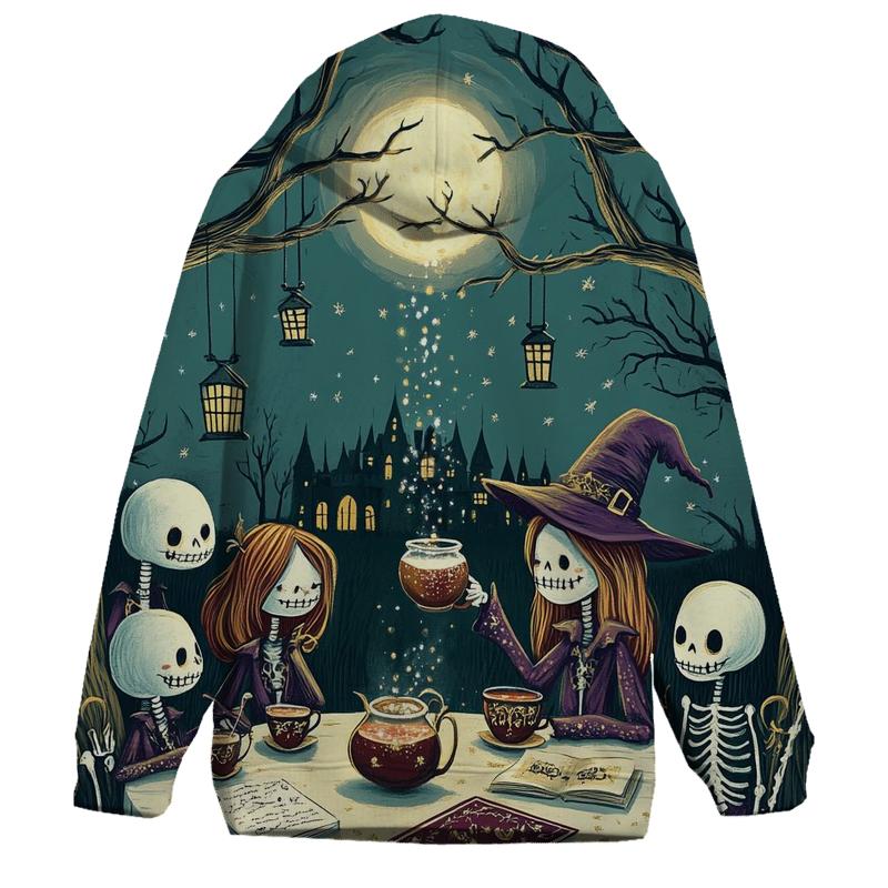 Midnight Spell With Haunted Tea Party graphic hoodies
