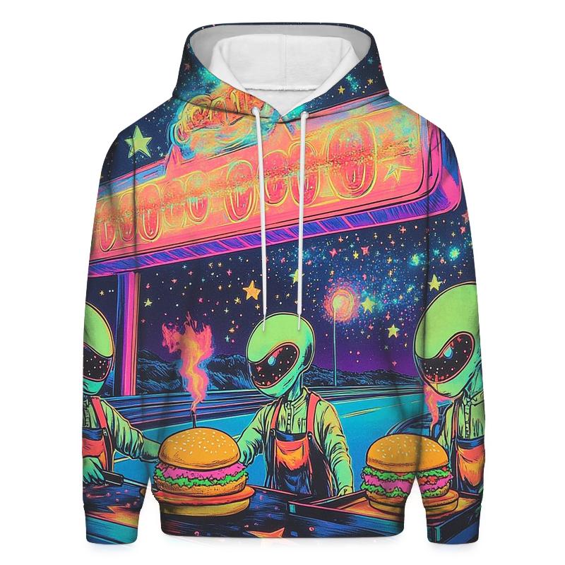 Neon Diner Aliens hoodies fashion
