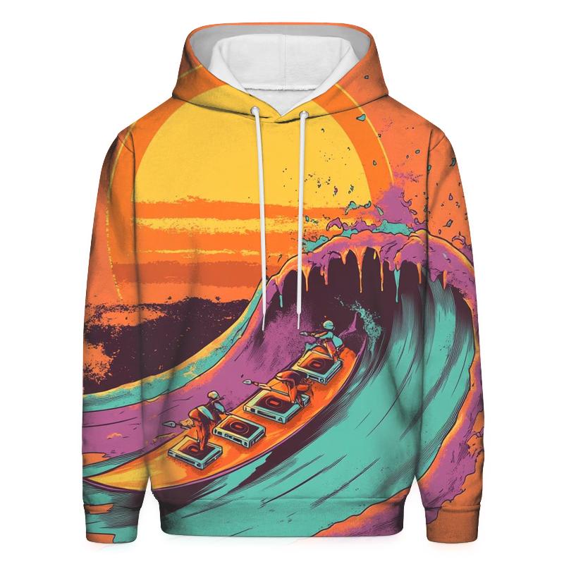 Skewer Squad Surf printed hoodies