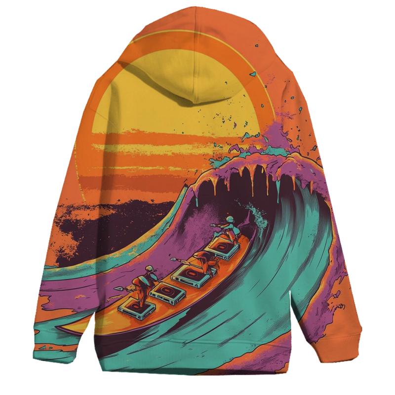 Skewer Squad Surf printed hoodies