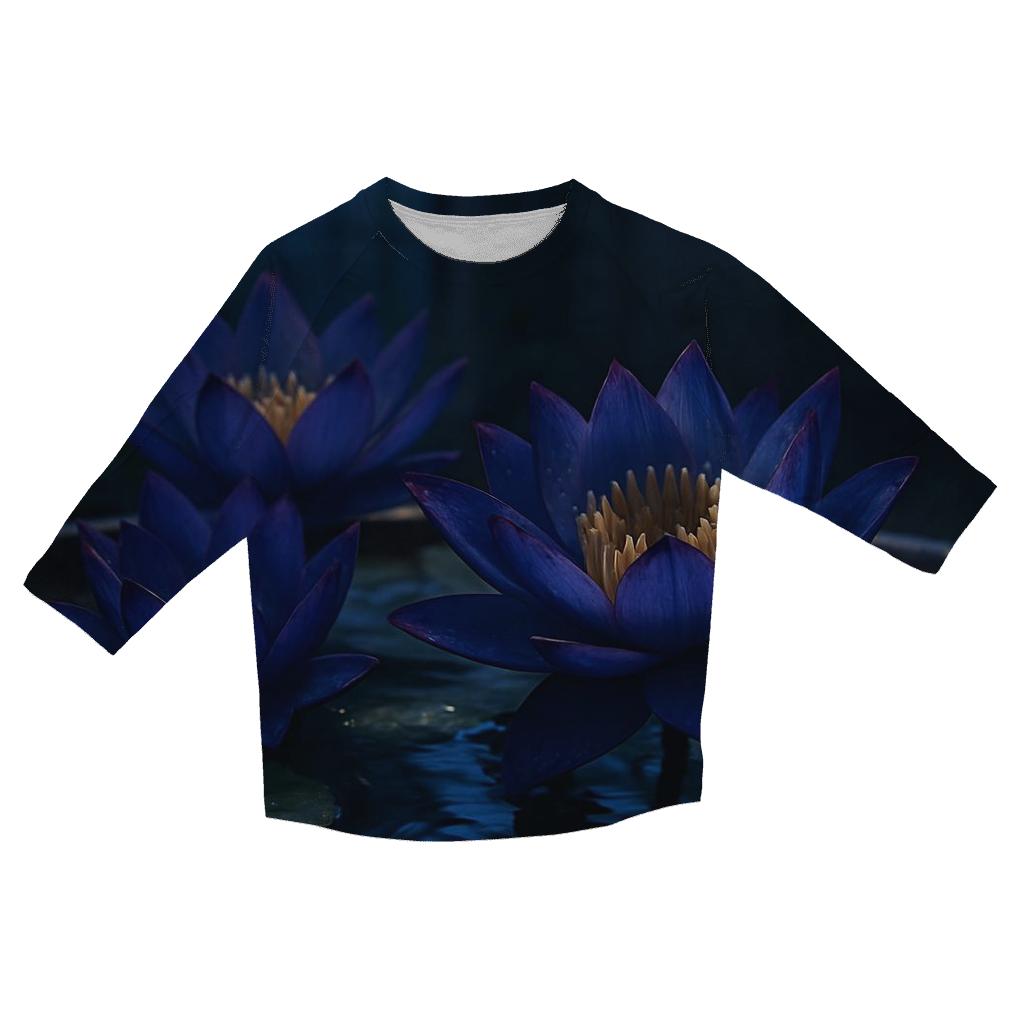 Midnight Lotus Conservatory designer 3/4 sleeve blouses