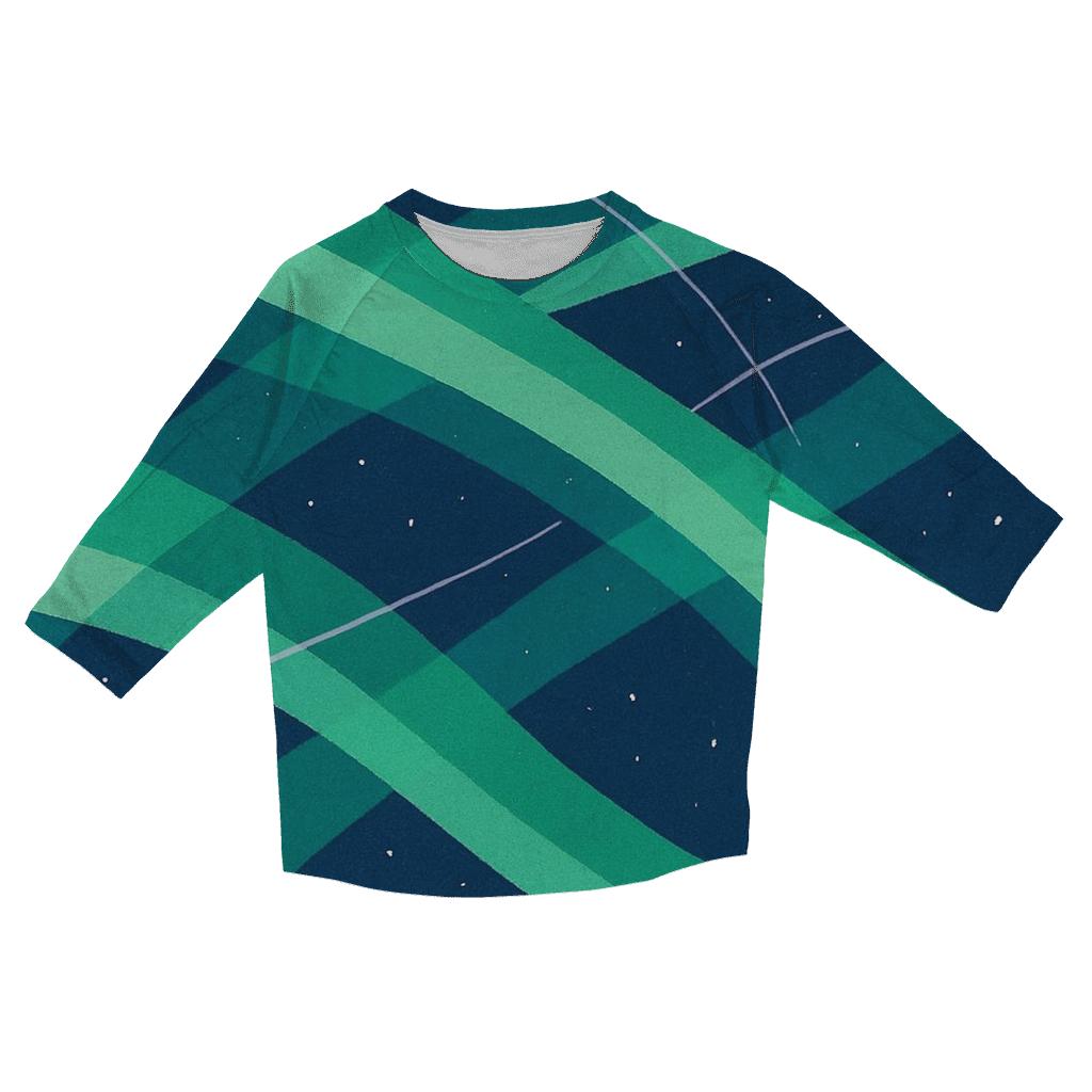 Aurora Ribbon Matrix casual three quarter sleeve shirts