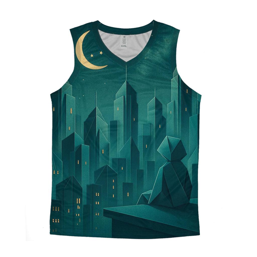 Luminous Origami City custom tank tops