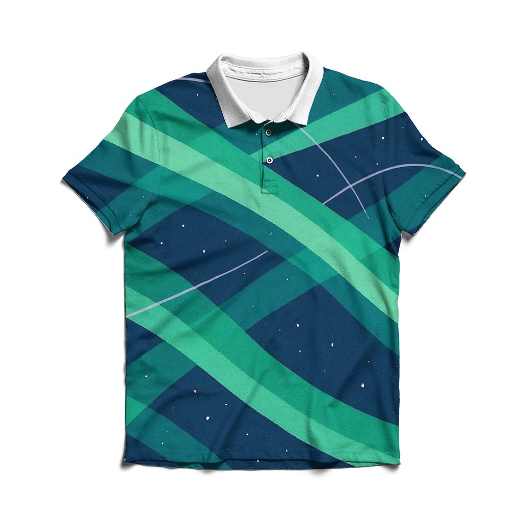 Aurora Ribbon Matrix branded logo polo shirts