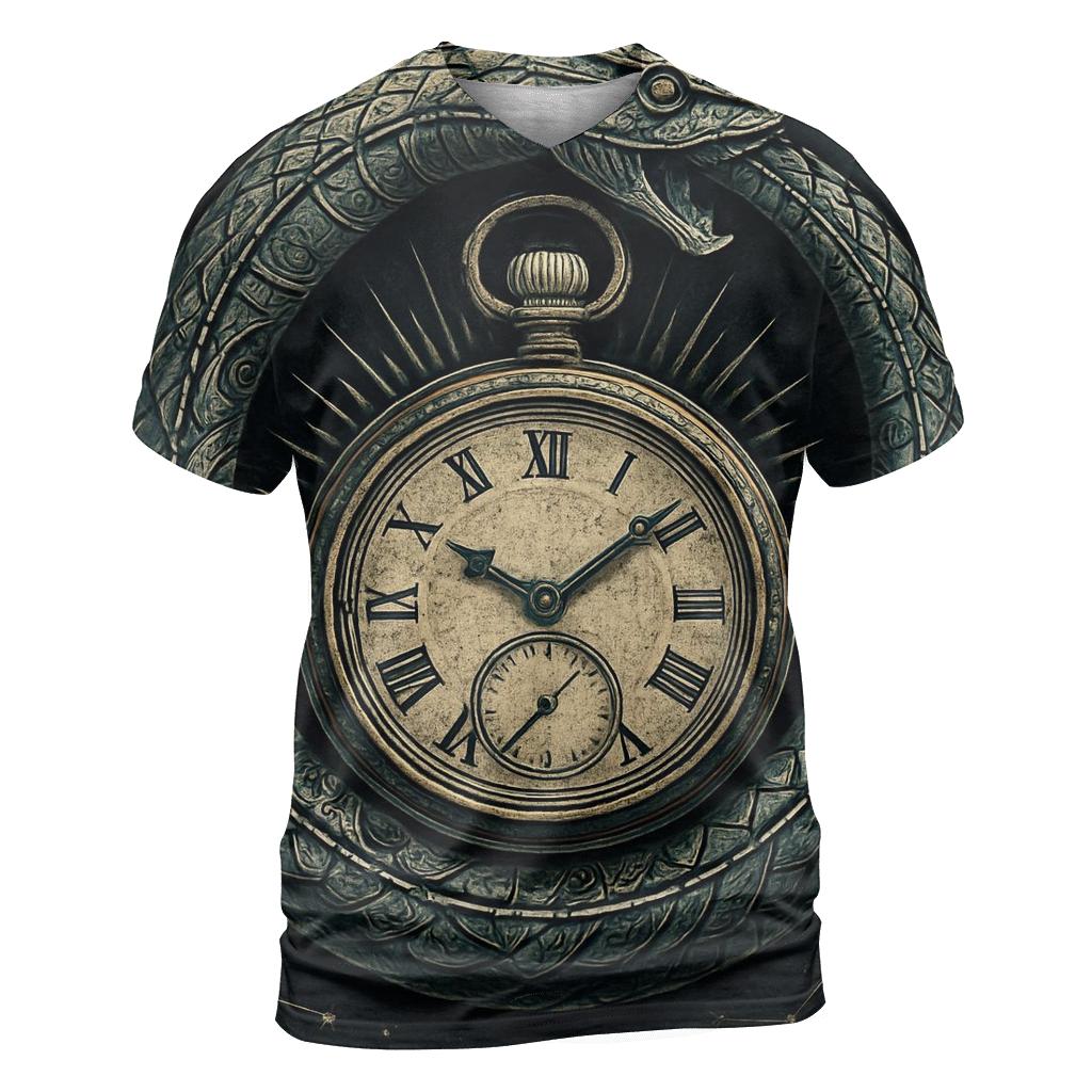 Chrono Serpent Ouroboros trendy printed shirt styles