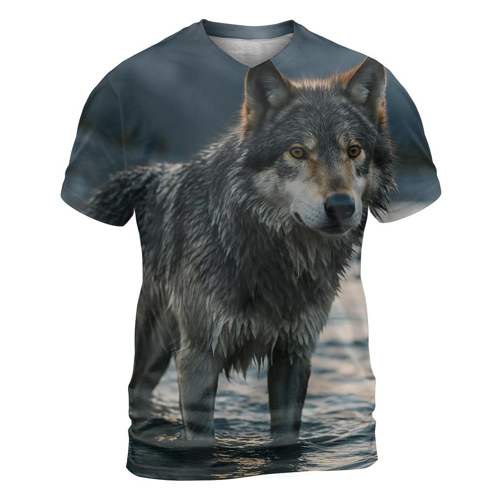 River Sentinel Wolf designer pattern shirts