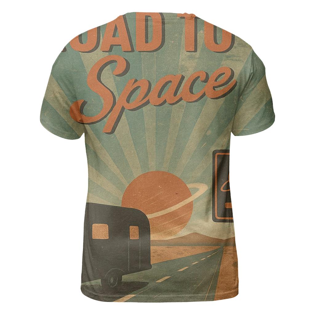Retro Cosmic Roadtrip Poster custom all-over print shirts
