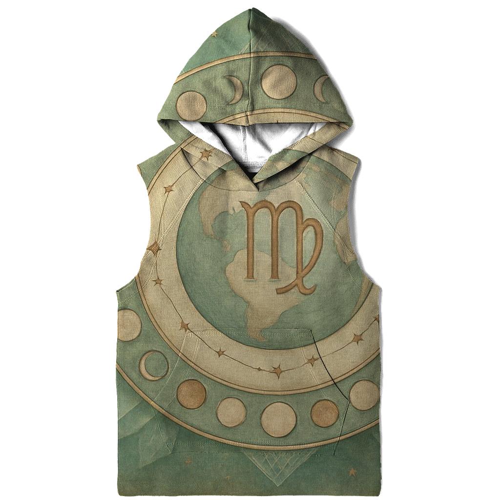 Lunar Virgo Earth Mandala printed hoodies