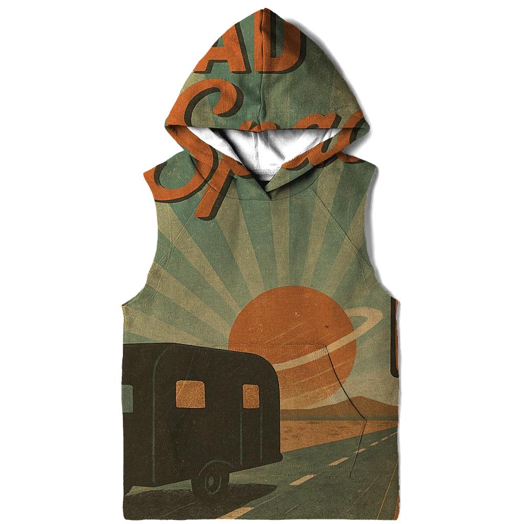 Retro Cosmic Roadtrip Poster embroidered hoodies