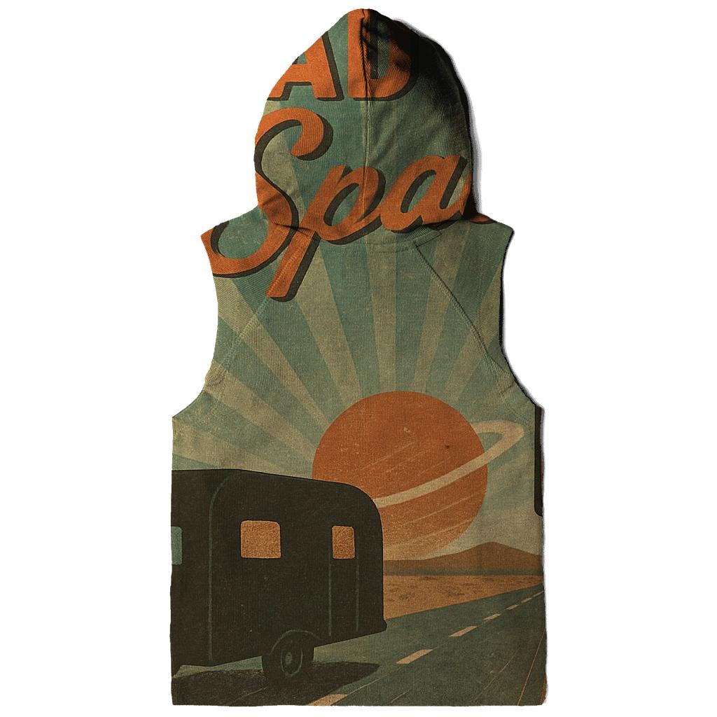 Retro Cosmic Roadtrip Poster embroidered hoodies