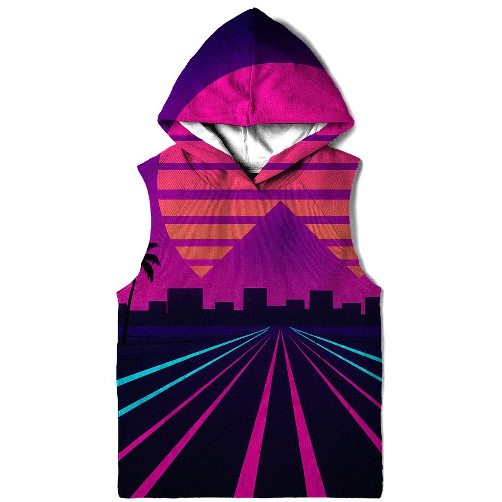 Neon Horizon Boulevard printed hoodies