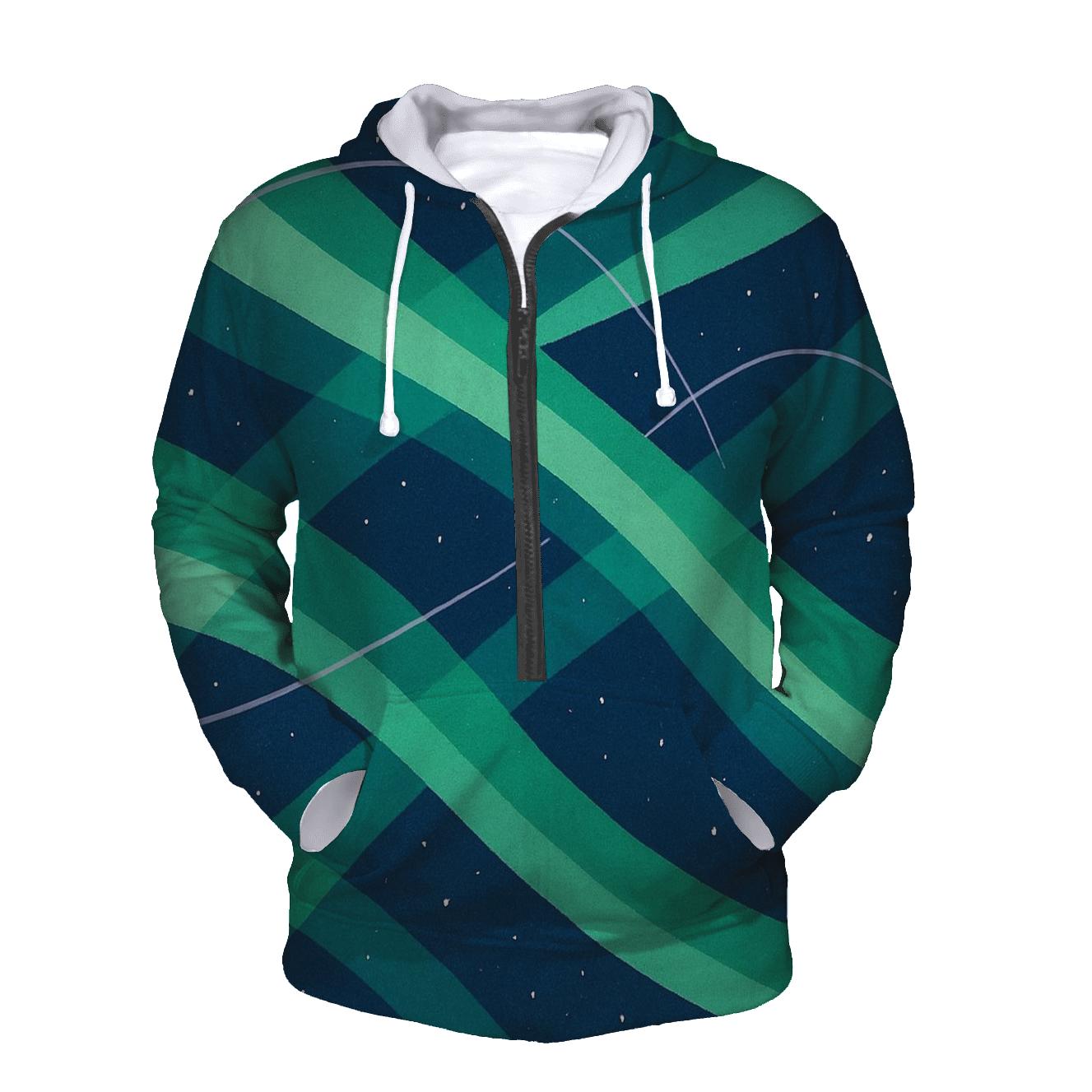 Aurora Ribbon Matrix zip-up hoodies