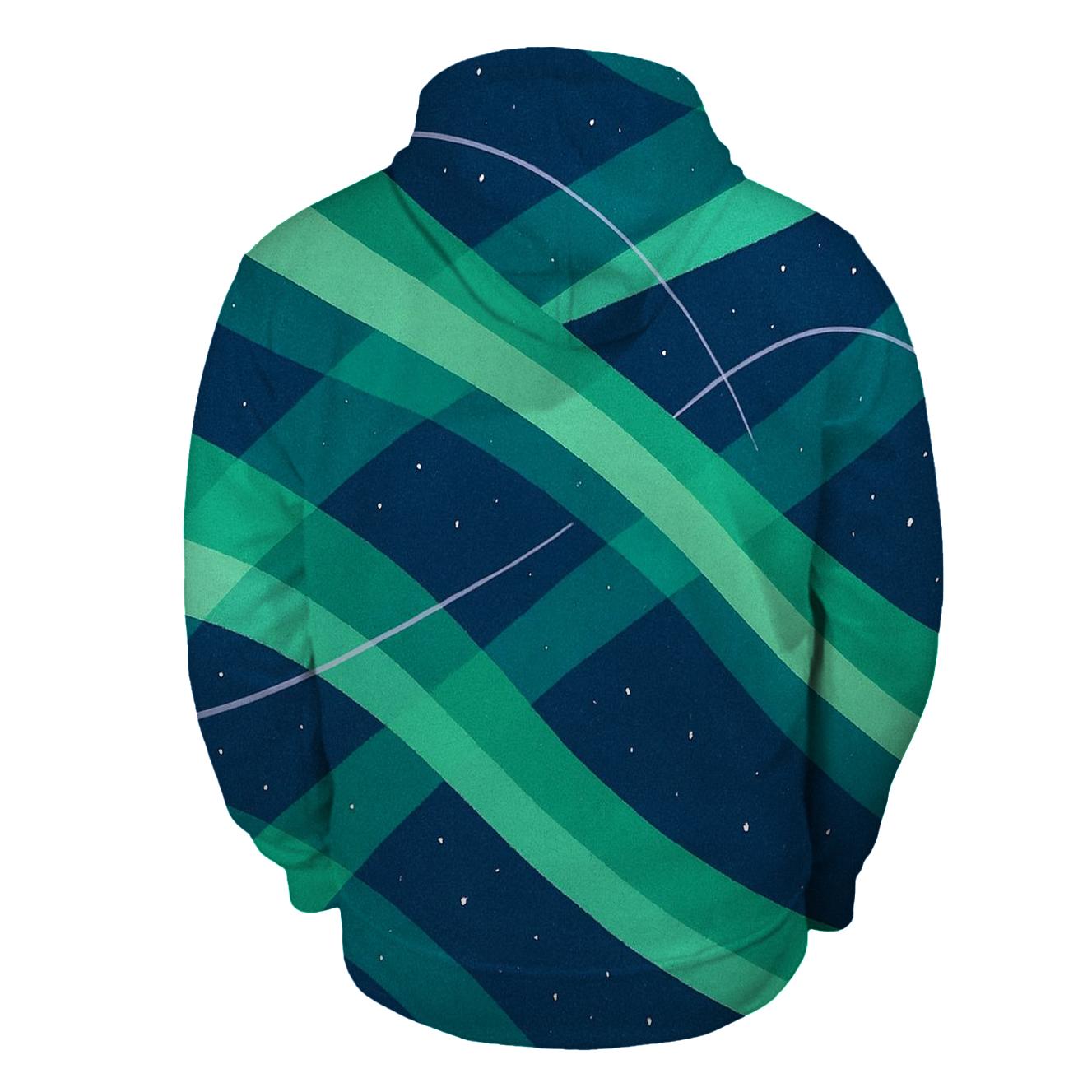 Aurora Ribbon Matrix zip-up hoodies
