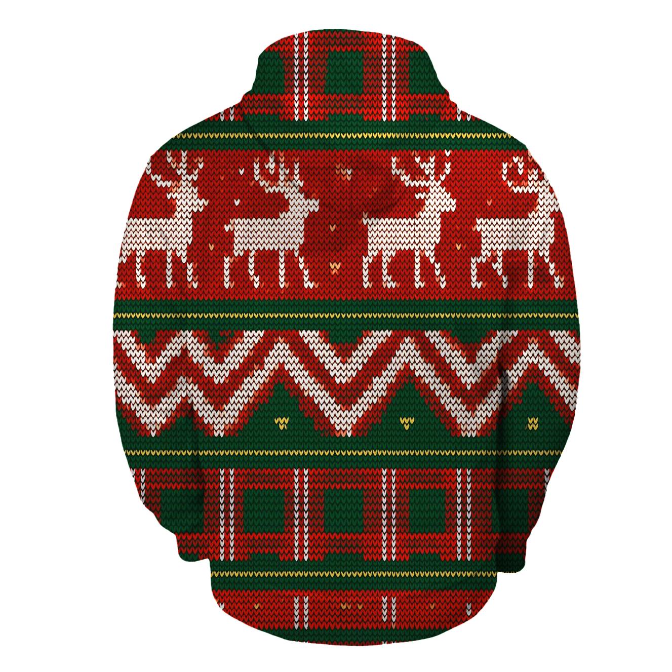 Tinsel Tartan Reindeer Row Design hoodies fashion