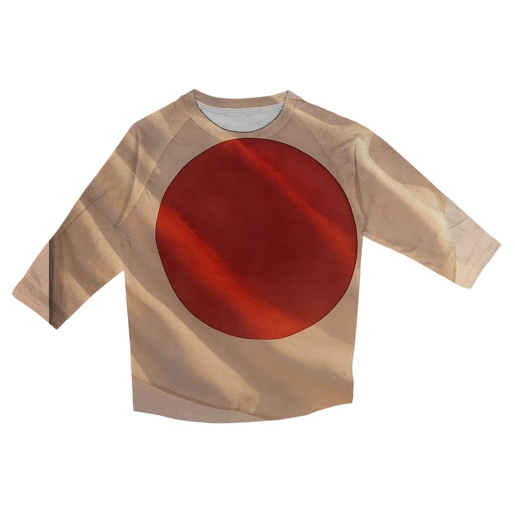 Sunlit Japanese Silk Wave fashion 3/4 sleeve shirts