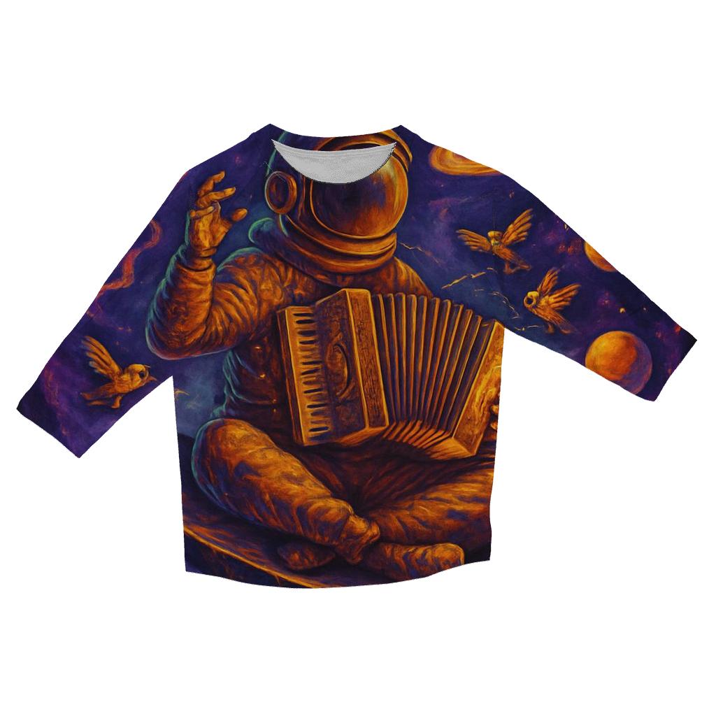 Accordion Astronaut Orchestra trendy 3/4 sleeve tops