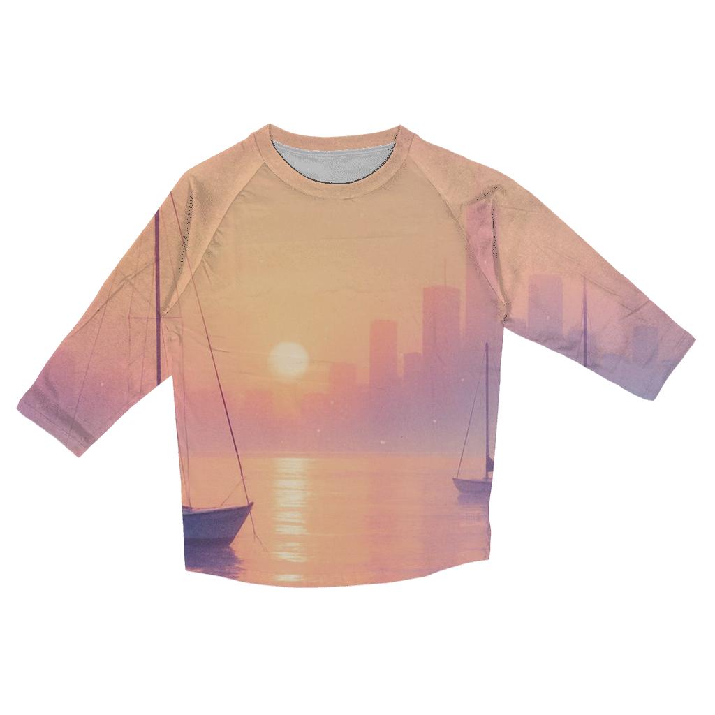Lavender Harbor Glow custom 3/4 sleeve shirts