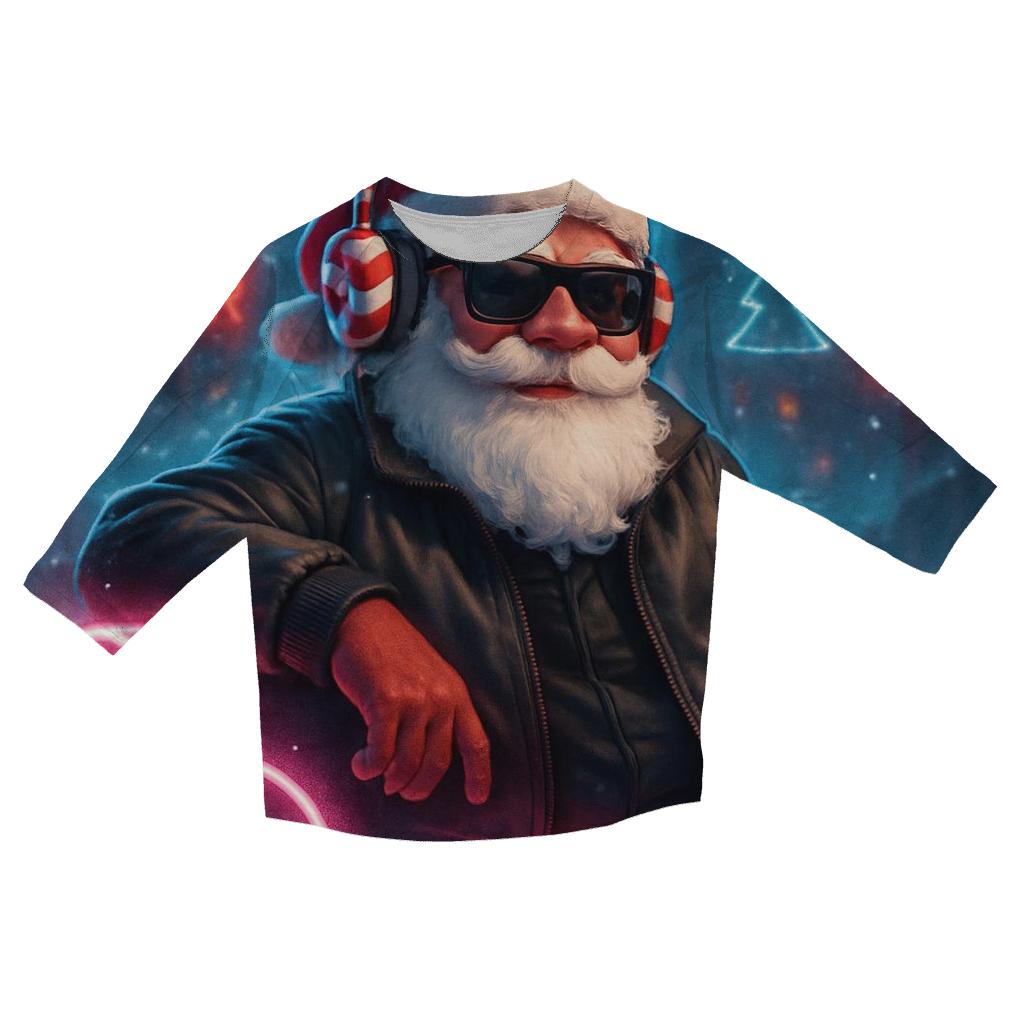 Neon Streetwear Santa fashion 3/4 sleeve shirts