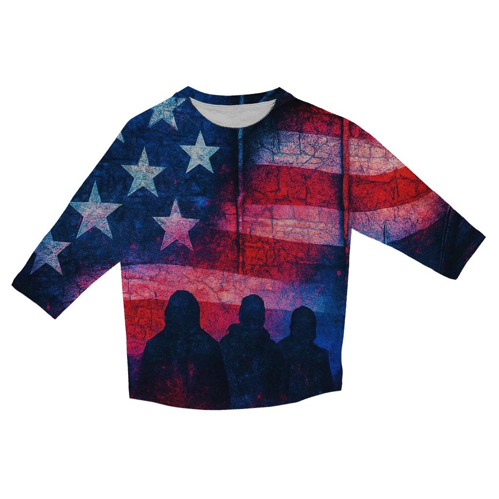 Urban Stripes Graffiti personalized 3/4 sleeve tees