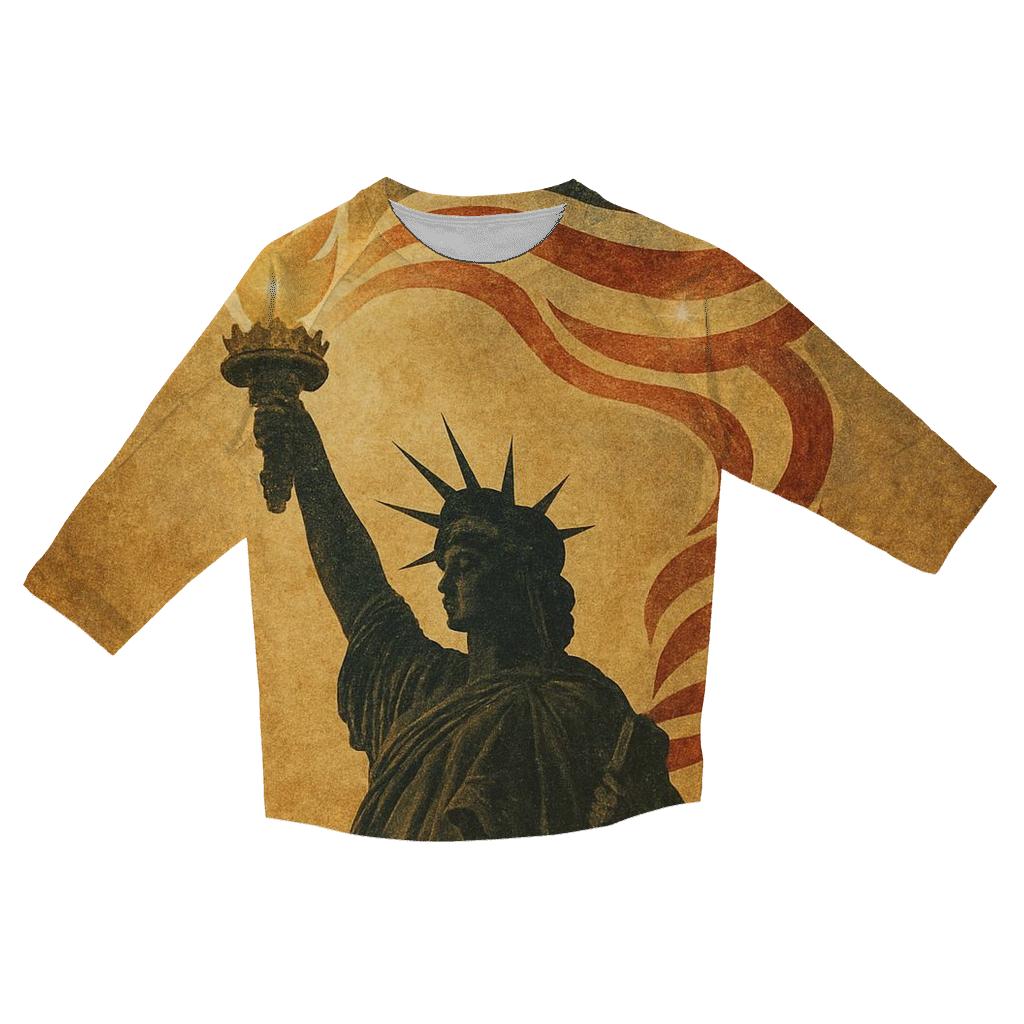Liberty Radiant Fold personalized 3/4 sleeve tees