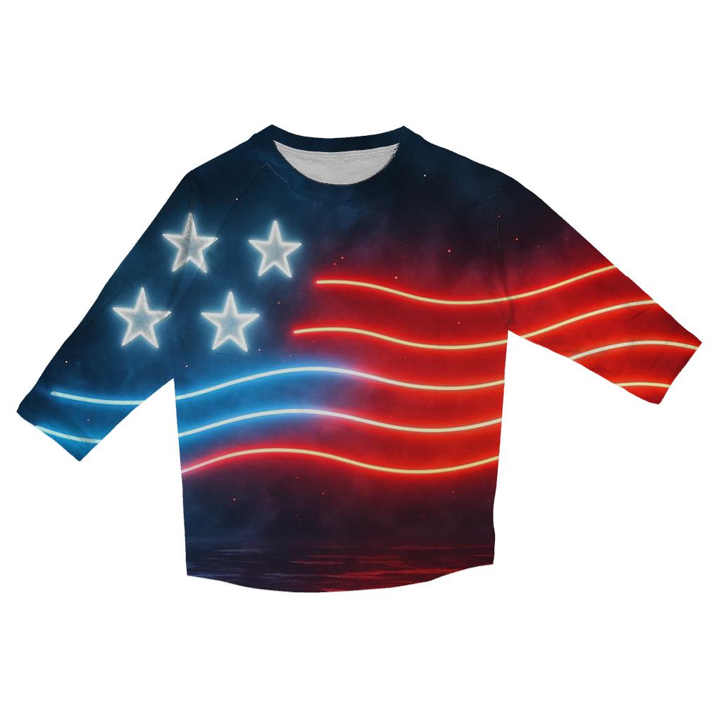 Neon Freedom Aurora custom 3/4 sleeve shirts
