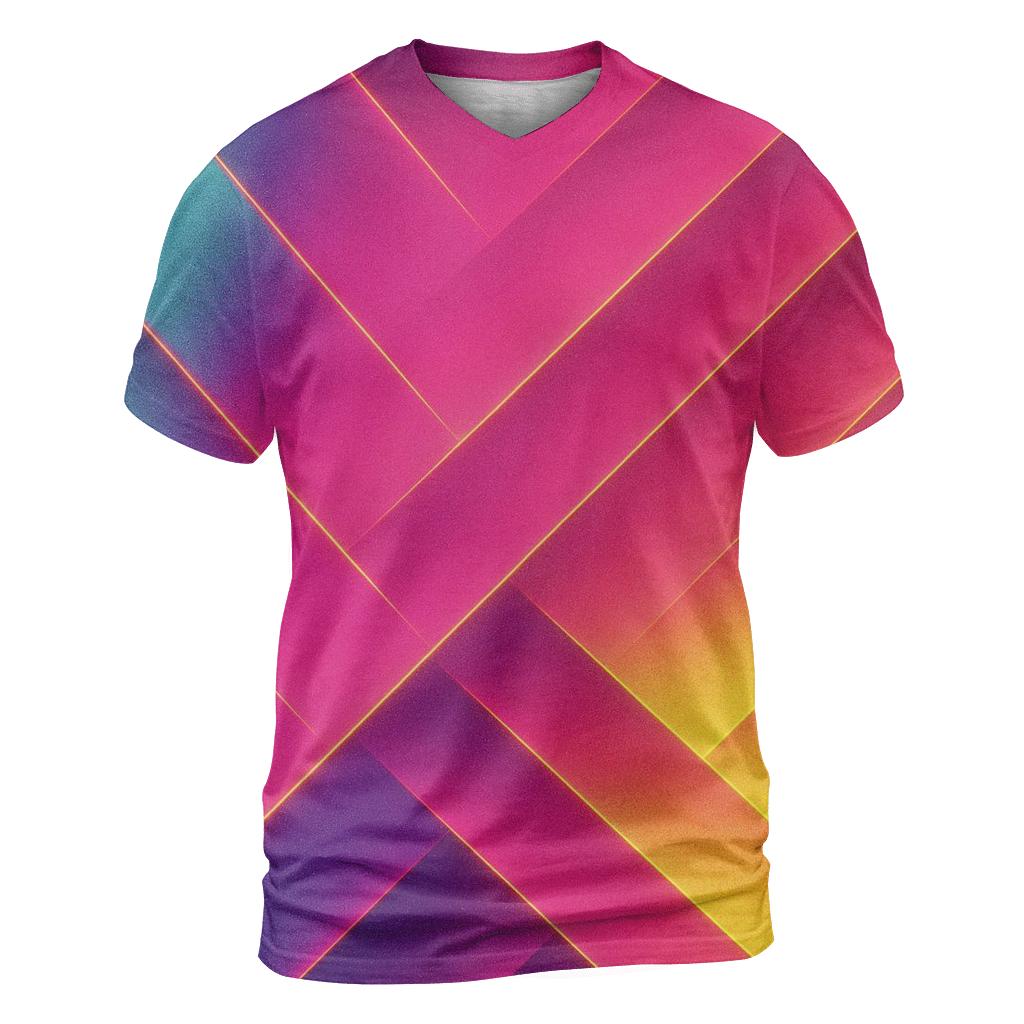 Neon Arcade Sweep statement graphic shirts
