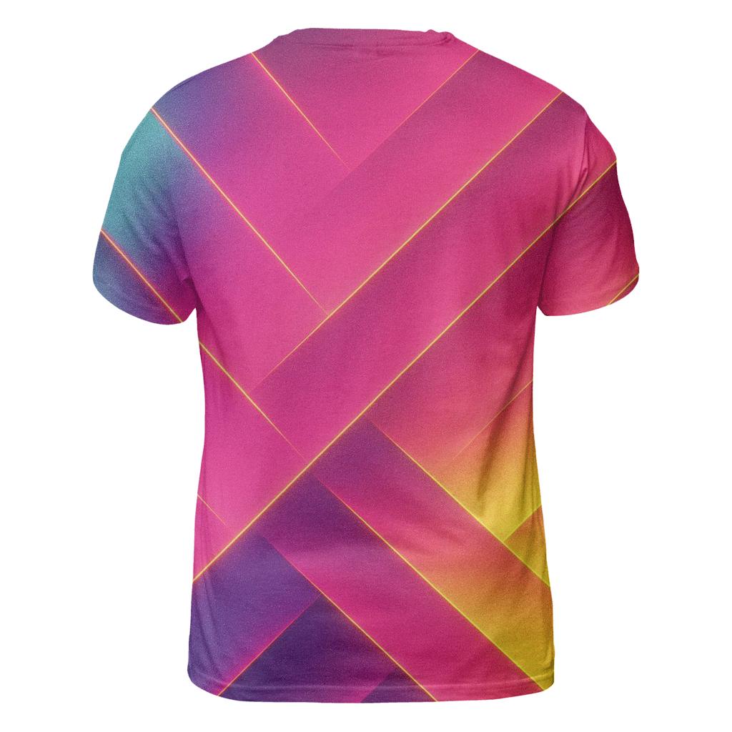 Neon Arcade Sweep statement graphic shirts