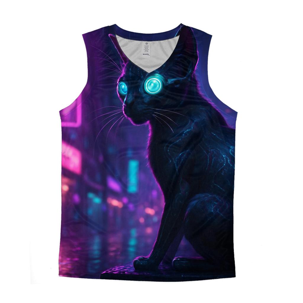 Cyber Alley Neon Stray cotton sleeveless tops