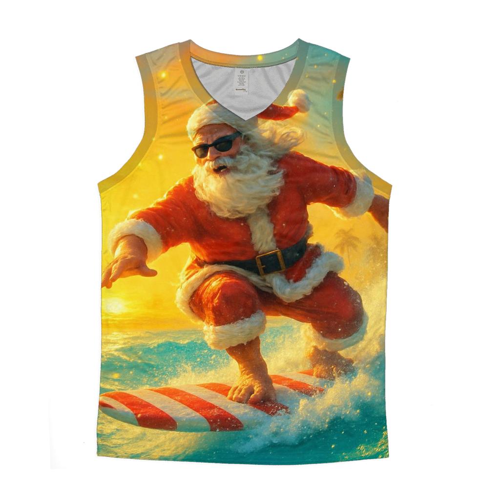 Surfing Tropic Santa stylish racerback tanks