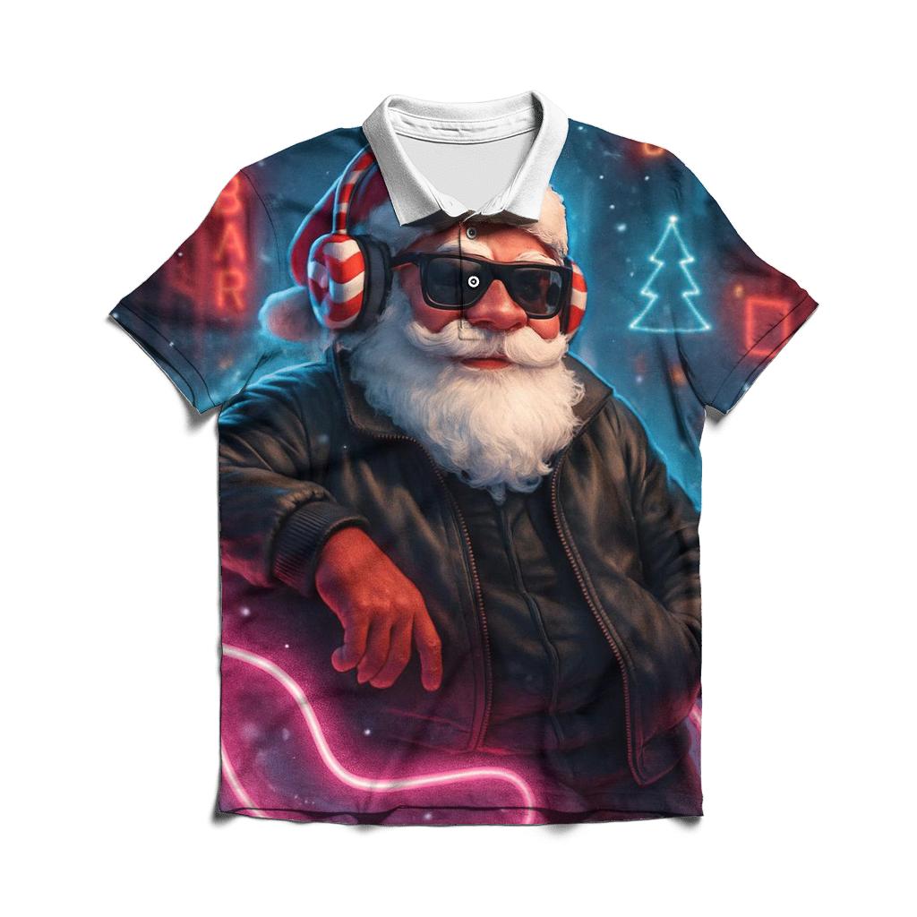 Neon Streetwear Santa custom polo shirts