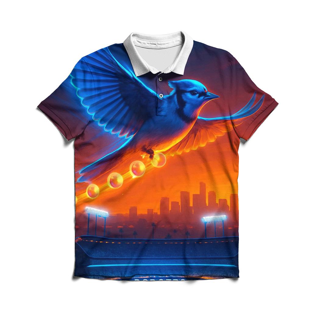 Dodger Dove Over Stadium premium cotton polo shirts