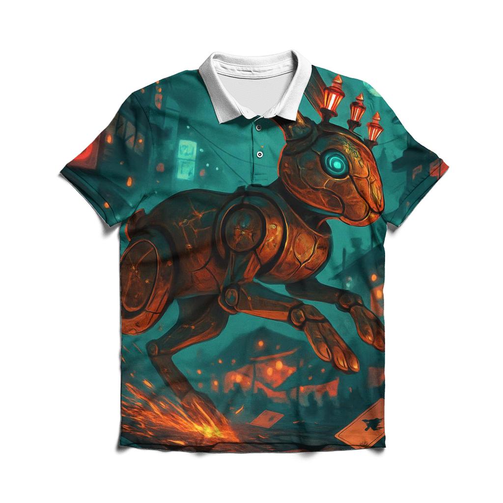 Clockwork Hare Of Midnight Markets classic pique polos
