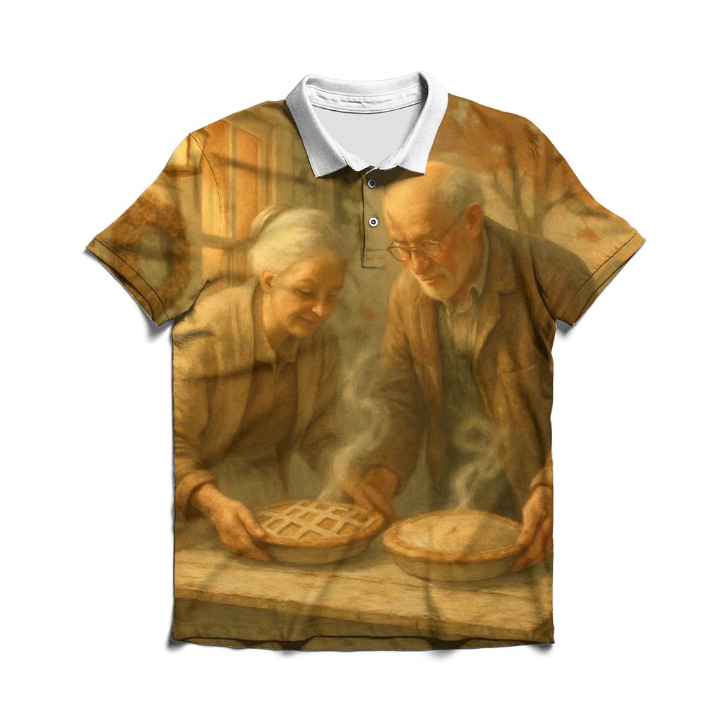 Pie Steam And Porch Light custom polo shirts