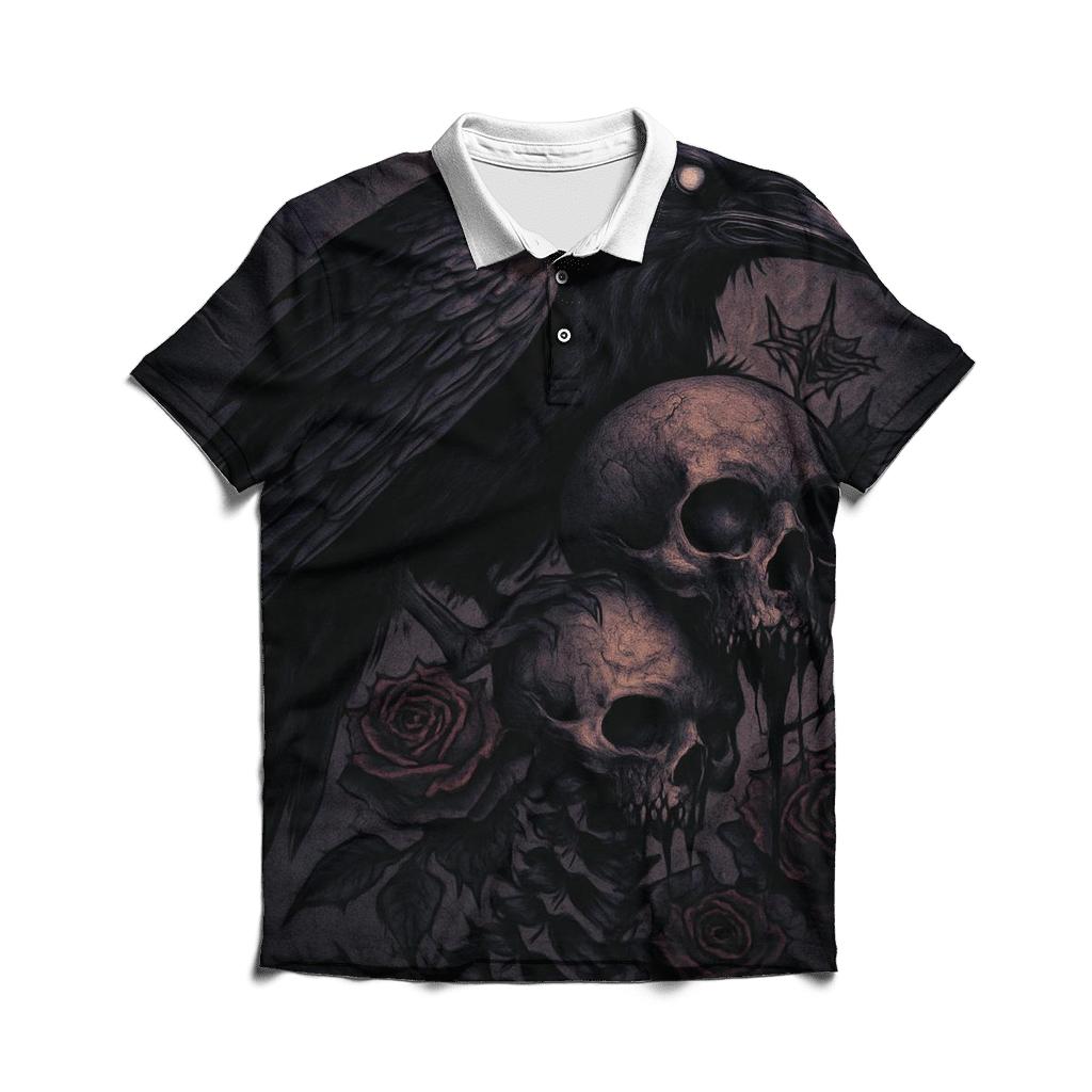 Raven Of The Black Reliquary casual sports polo shirts